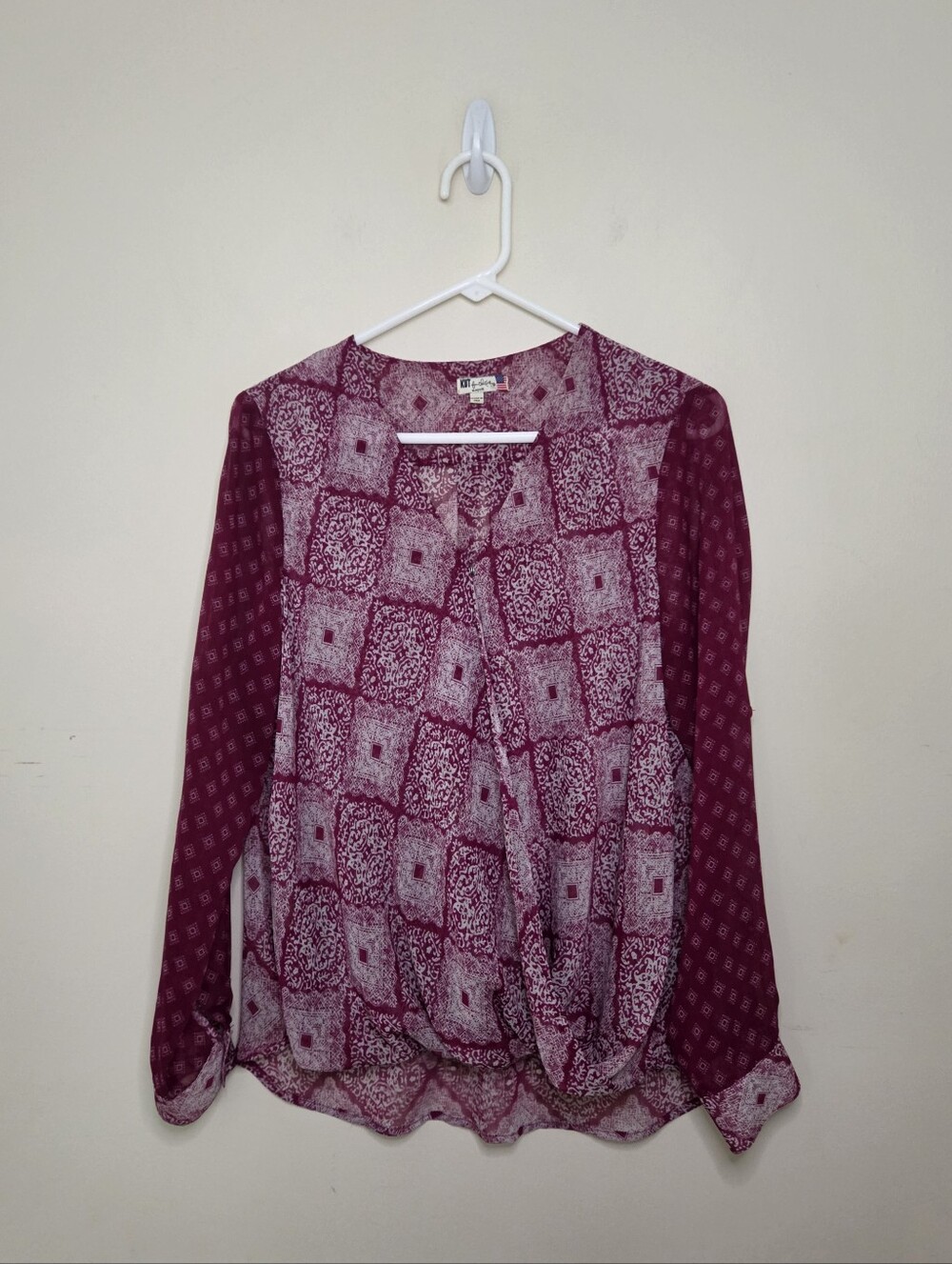 Kut From The Cloth Women's Wrap Style Top Sz Medium Petite